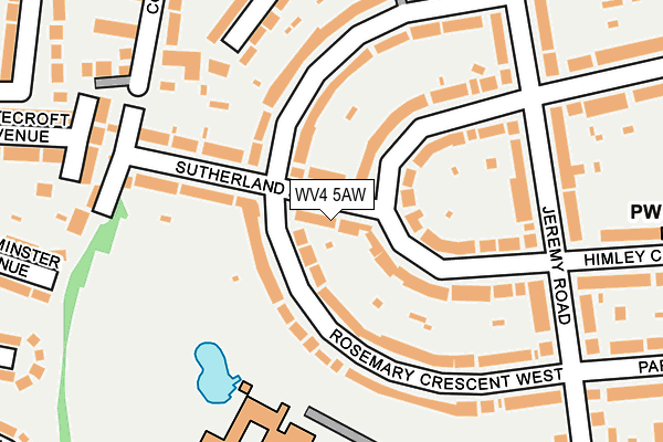 WV4 5AW map - OS OpenMap – Local (Ordnance Survey)