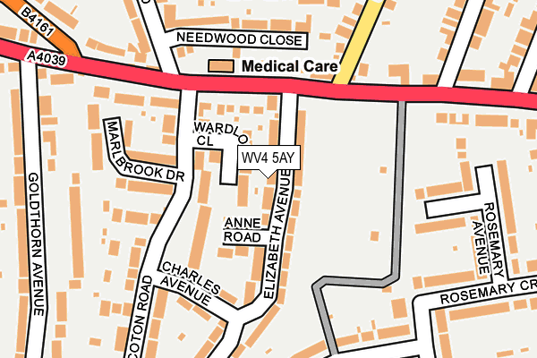 WV4 5AY map - OS OpenMap – Local (Ordnance Survey)