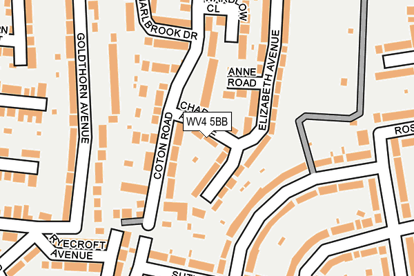 WV4 5BB map - OS OpenMap – Local (Ordnance Survey)