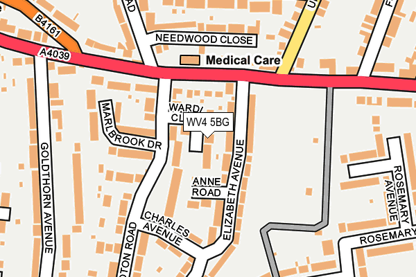 WV4 5BG map - OS OpenMap – Local (Ordnance Survey)