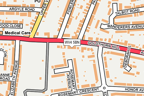WV4 5BN map - OS OpenMap – Local (Ordnance Survey)