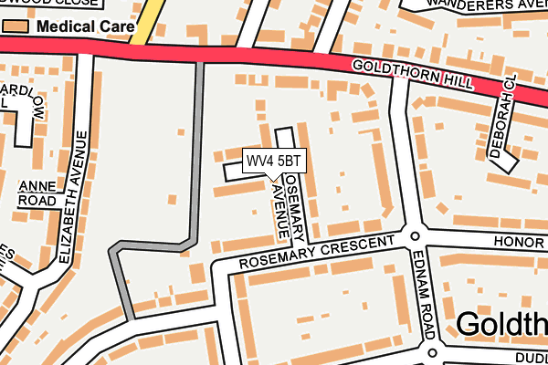WV4 5BT map - OS OpenMap – Local (Ordnance Survey)