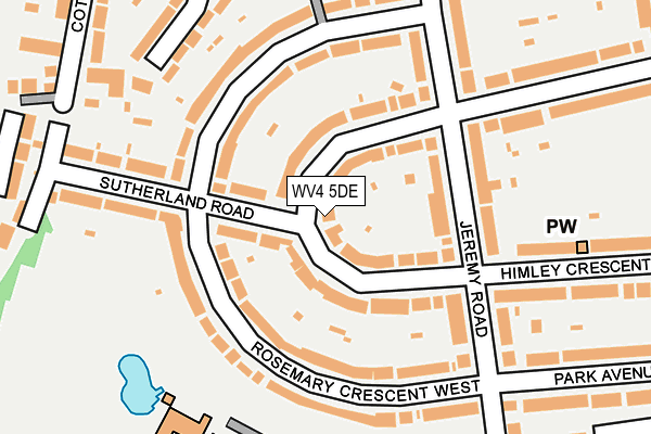 WV4 5DE map - OS OpenMap – Local (Ordnance Survey)