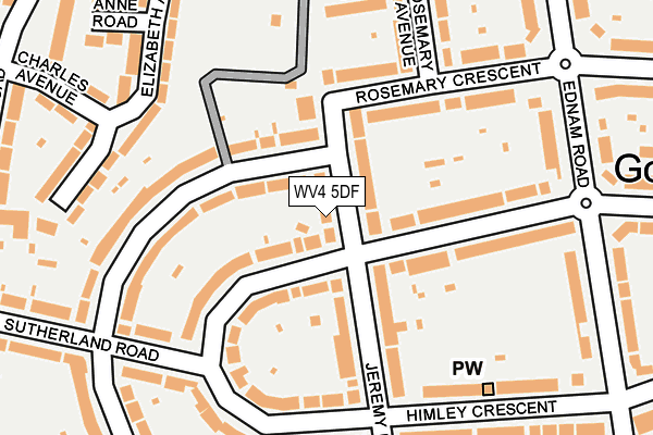 WV4 5DF map - OS OpenMap – Local (Ordnance Survey)
