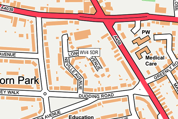 WV4 5DR map - OS OpenMap – Local (Ordnance Survey)