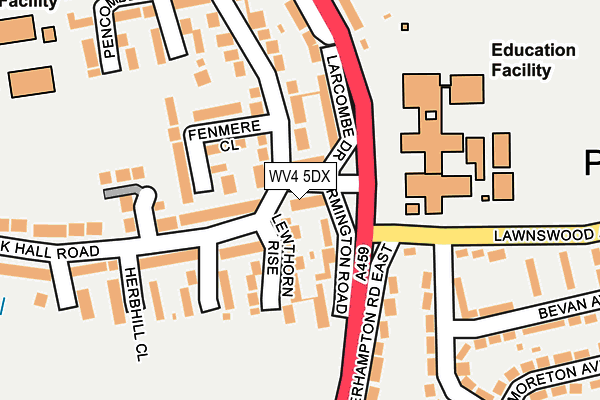 WV4 5DX map - OS OpenMap – Local (Ordnance Survey)