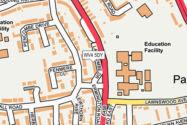 WV4 5DY map - OS OpenMap – Local (Ordnance Survey)