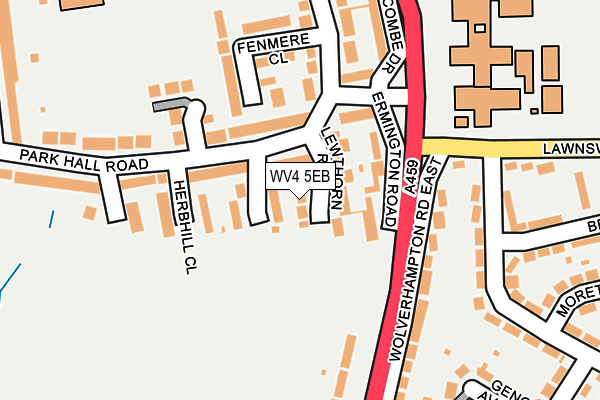 WV4 5EB map - OS OpenMap – Local (Ordnance Survey)