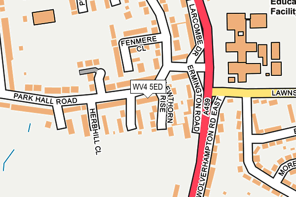 WV4 5ED map - OS OpenMap – Local (Ordnance Survey)