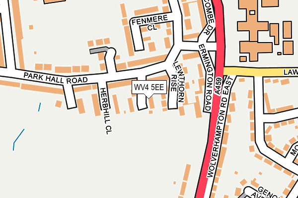 WV4 5EE map - OS OpenMap – Local (Ordnance Survey)