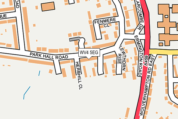 WV4 5EG map - OS OpenMap – Local (Ordnance Survey)