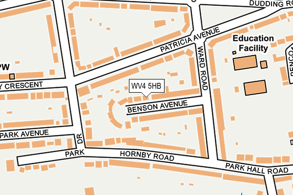 WV4 5HB map - OS OpenMap – Local (Ordnance Survey)