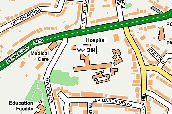 WV4 5HN map - OS OpenMap – Local (Ordnance Survey)