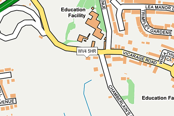 WV4 5HR map - OS OpenMap – Local (Ordnance Survey)