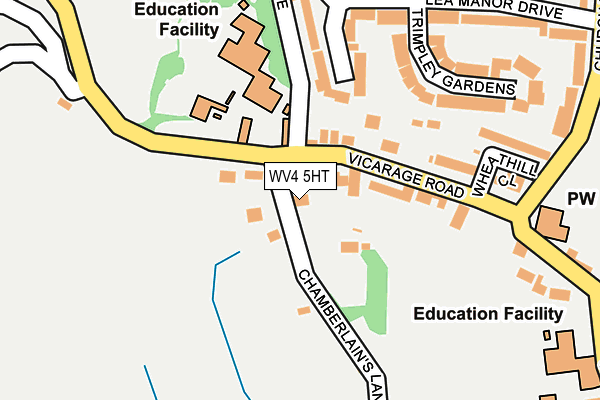 WV4 5HT map - OS OpenMap – Local (Ordnance Survey)