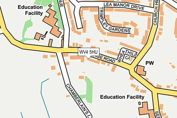 WV4 5HU map - OS OpenMap – Local (Ordnance Survey)