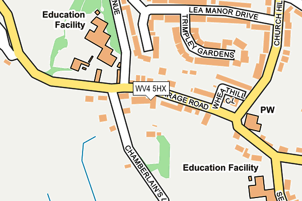 WV4 5HX map - OS OpenMap – Local (Ordnance Survey)