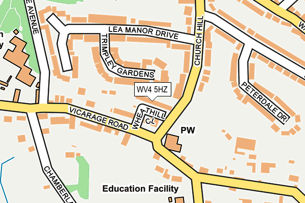 WV4 5HZ map - OS OpenMap – Local (Ordnance Survey)