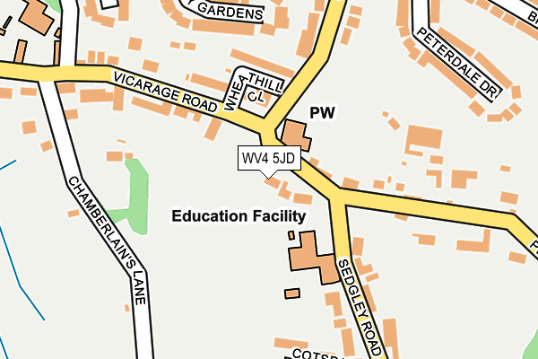 WV4 5JD map - OS OpenMap – Local (Ordnance Survey)