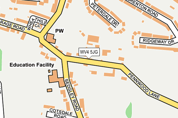 WV4 5JG map - OS OpenMap – Local (Ordnance Survey)