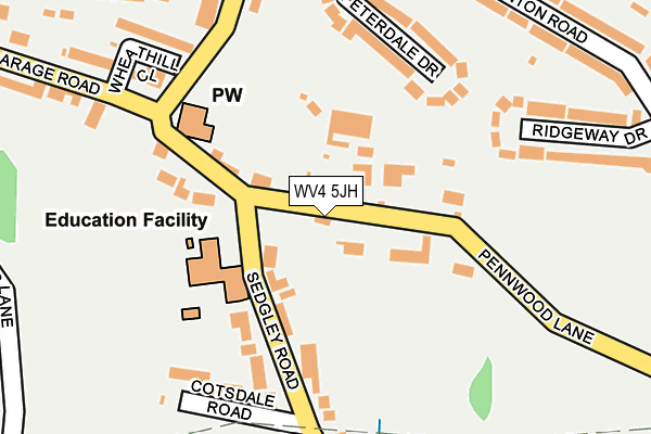 WV4 5JH map - OS OpenMap – Local (Ordnance Survey)