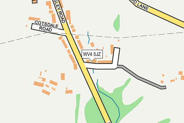 WV4 5JZ map - OS OpenMap – Local (Ordnance Survey)