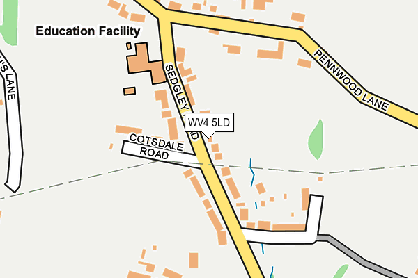 WV4 5LD map - OS OpenMap – Local (Ordnance Survey)
