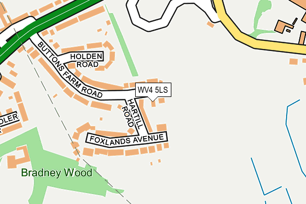 WV4 5LS map - OS OpenMap – Local (Ordnance Survey)