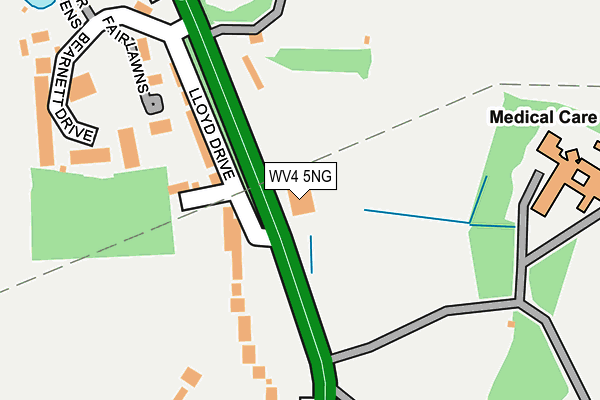 WV4 5NG map - OS OpenMap – Local (Ordnance Survey)