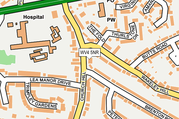 WV4 5NR map - OS OpenMap – Local (Ordnance Survey)