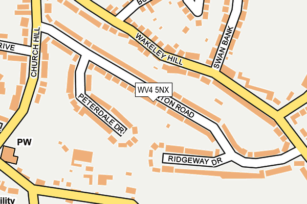 WV4 5NX map - OS OpenMap – Local (Ordnance Survey)