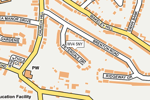 WV4 5NY map - OS OpenMap – Local (Ordnance Survey)
