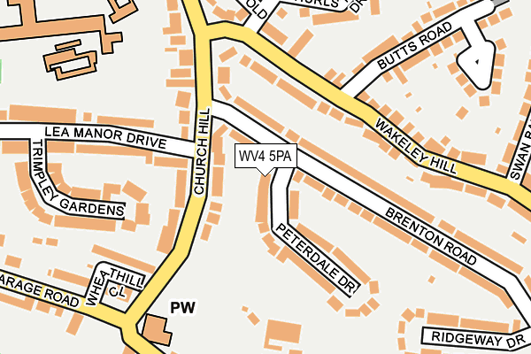 WV4 5PA map - OS OpenMap – Local (Ordnance Survey)