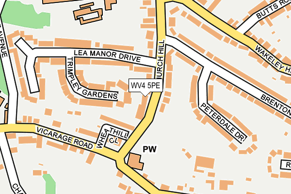 WV4 5PE map - OS OpenMap – Local (Ordnance Survey)