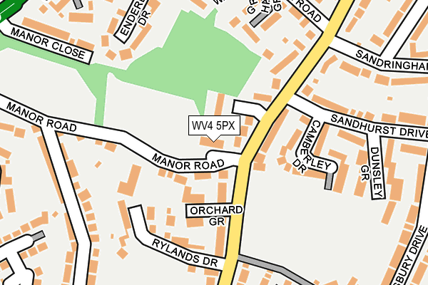 WV4 5PX map - OS OpenMap – Local (Ordnance Survey)