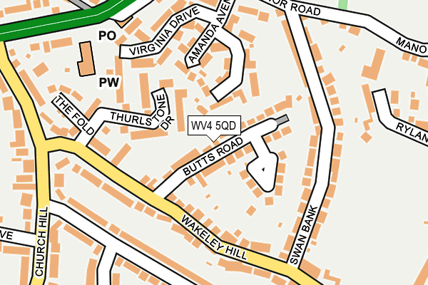 WV4 5QD map - OS OpenMap – Local (Ordnance Survey)