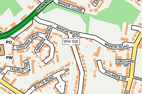 WV4 5QE map - OS OpenMap – Local (Ordnance Survey)