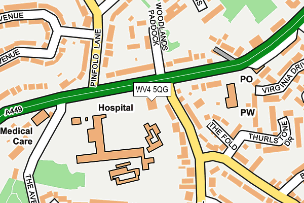 WV4 5QG map - OS OpenMap – Local (Ordnance Survey)