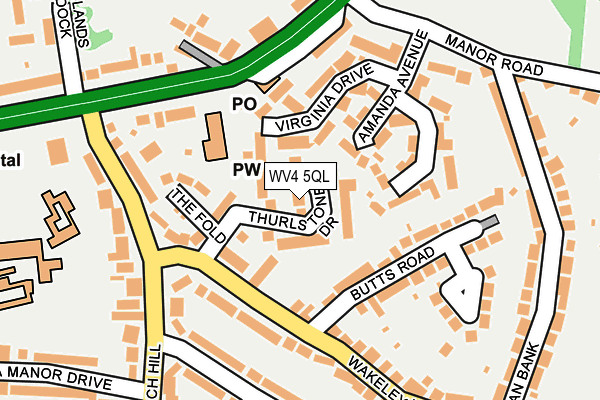 WV4 5QL map - OS OpenMap – Local (Ordnance Survey)