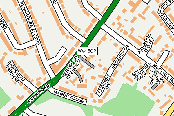 WV4 5QP map - OS OpenMap – Local (Ordnance Survey)