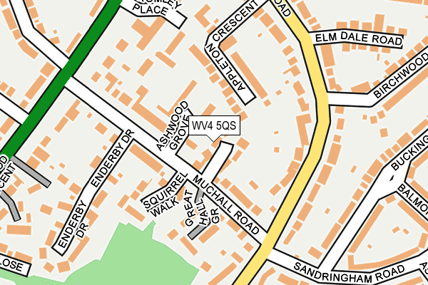 WV4 5QS map - OS OpenMap – Local (Ordnance Survey)