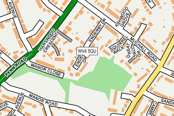 WV4 5QU map - OS OpenMap – Local (Ordnance Survey)