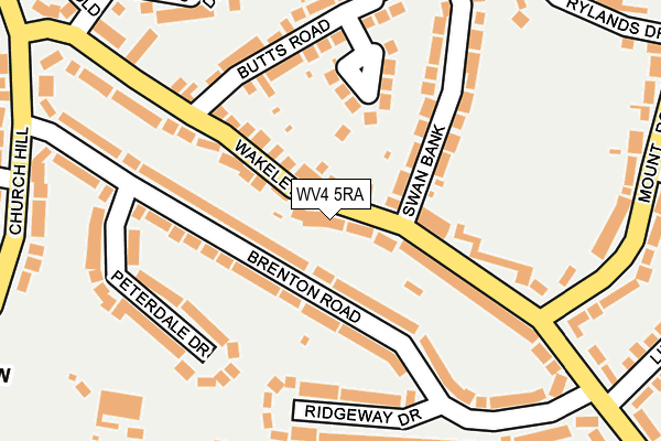 WV4 5RA map - OS OpenMap – Local (Ordnance Survey)