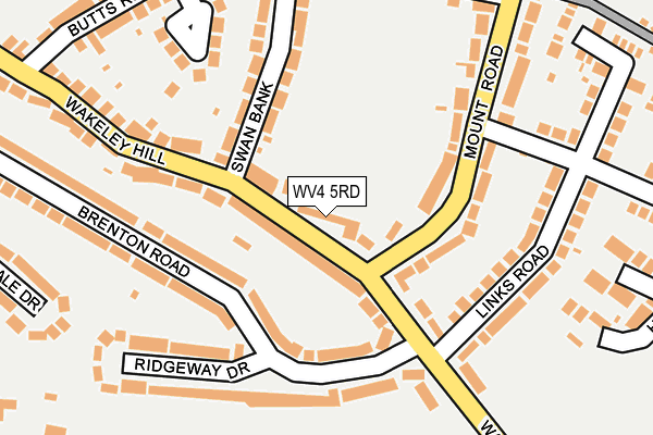 WV4 5RD map - OS OpenMap – Local (Ordnance Survey)