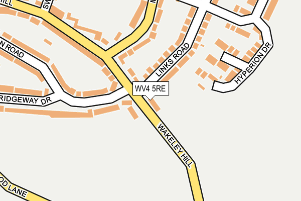 WV4 5RE map - OS OpenMap – Local (Ordnance Survey)