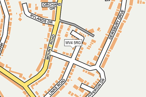 WV4 5RG map - OS OpenMap – Local (Ordnance Survey)