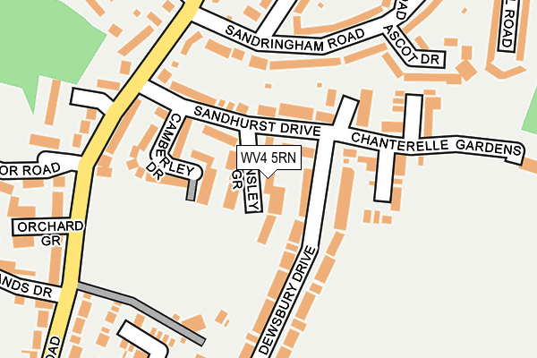 WV4 5RN map - OS OpenMap – Local (Ordnance Survey)