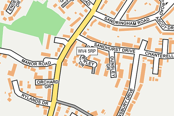 WV4 5RP map - OS OpenMap – Local (Ordnance Survey)