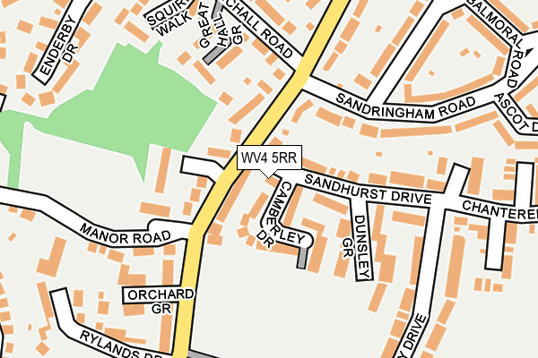 WV4 5RR map - OS OpenMap – Local (Ordnance Survey)
