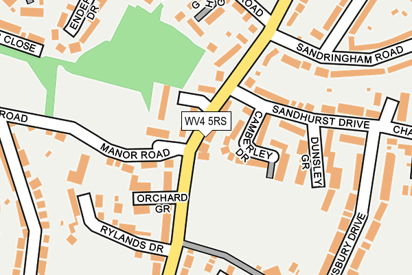 WV4 5RS map - OS OpenMap – Local (Ordnance Survey)